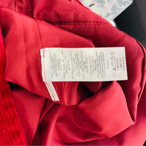 Loft red corduroy preppy office academia skirt 2 - Picture 4 of 4